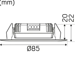 Mini downlight -valaisin